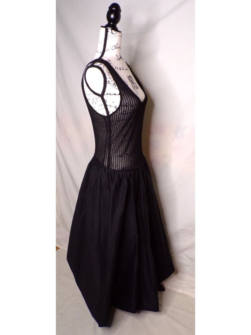 🆕ASTR Contrast Bubble Hem Mesh Top Midi Dress Medium Black - Picture 10 of 13